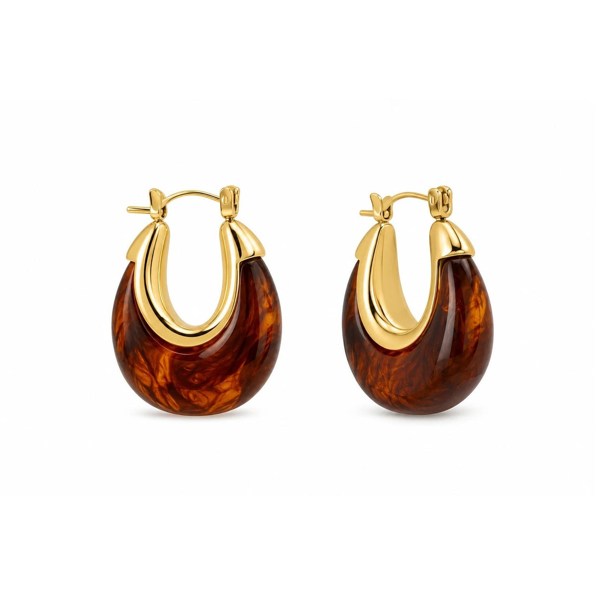 COGNAC. U-vormige tortoise hoops