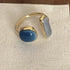 BLEU. open ring met blauwe stenen