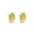 DUO. chunky goudkleurige oorbellen op wit