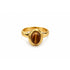 TIGRE. ring met ovale tijgeroog op wit