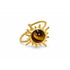 BENGARA. gold-tone sun ring with tiger eye stone