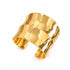 SUNA. extra-wide hammered gold-tone cuff