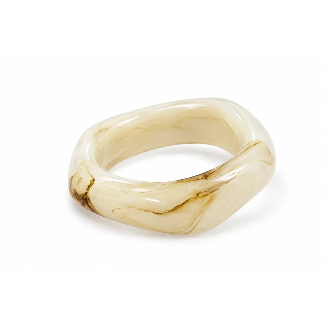 ZOGE. creamy marbled resin bangle
