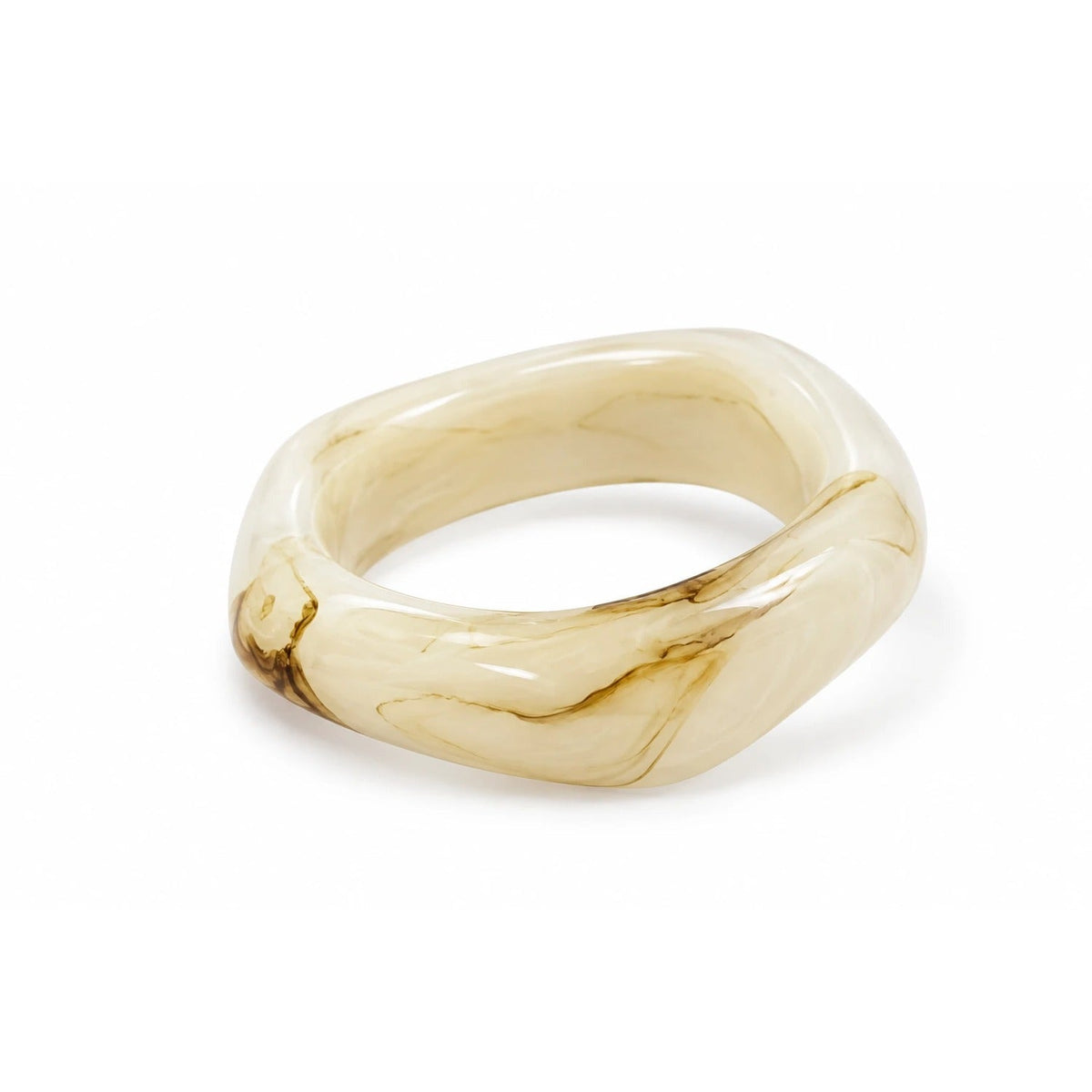 ZOGE. creamy marbled resin bangle